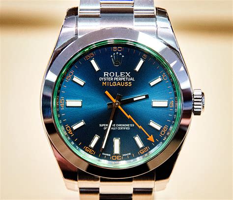 rolex milgauss blue black|Rolex Milgauss blue for sale.